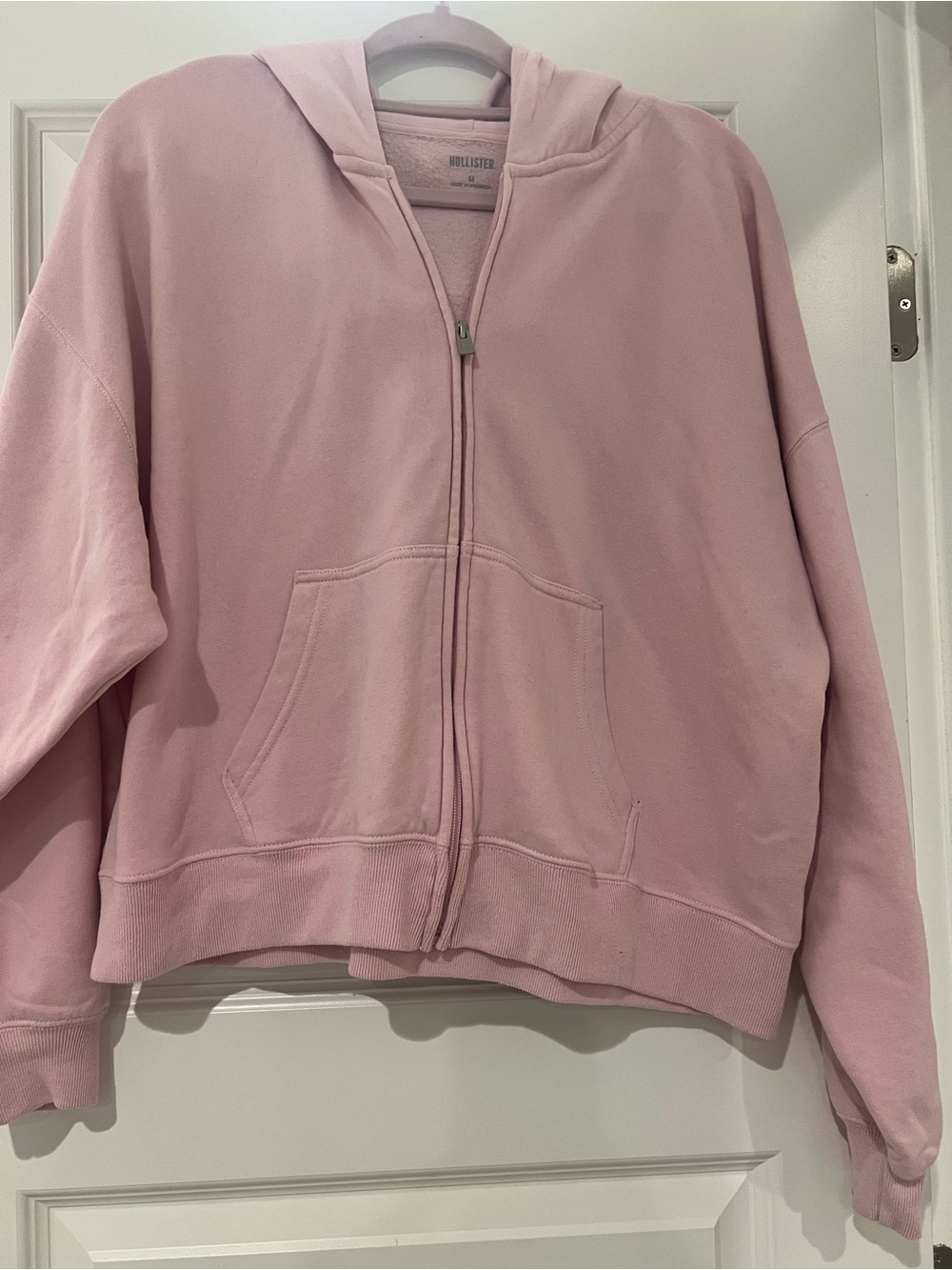 Hollister Pastel Pink Full-Zip Hoodie Jacket
